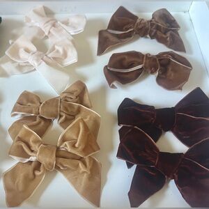 A Pair of Velvet hair Bow with clip